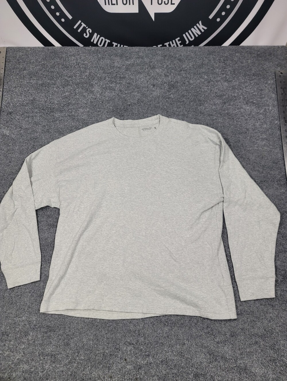 Mens Abercrombie & Fitch Soft A&F Collection Long Sleeve Shirt Gray Size XXL